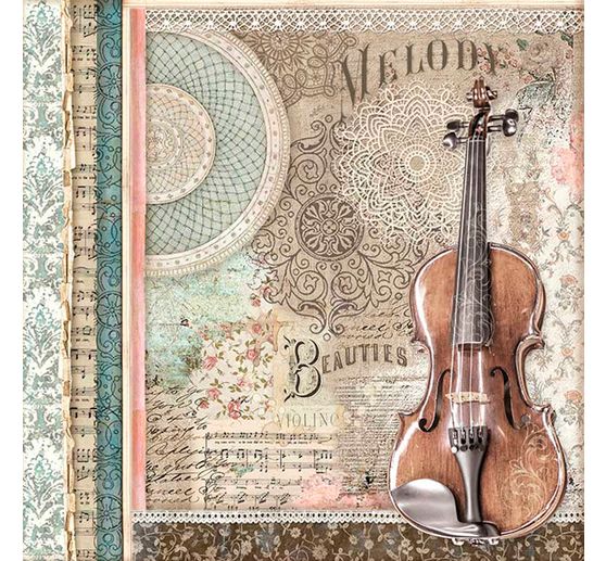 Scrapbook block "Passion", 10 sheets, 30.5 x 30.5 cm