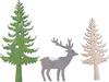 Sapins et cerf VBS « Snuggles », set de 3