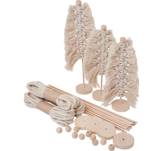 VBS Handicraft set "Macramé-fir trees", 3 pieces