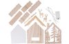 Kit de construction VBS maisons lumineuses « Monde de Noël » set de 3, éclairage inclus