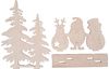 Déco en bois 3D VBS « Trio de Noël »