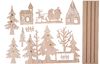 Kit de construction en bois VBS « Forêt hivernale avec Père Noël »