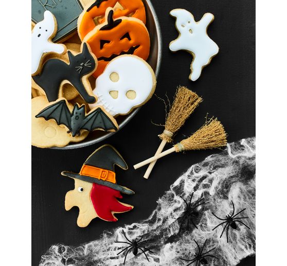 Set De 8 Emporte-pièces Halloween - Chauve-souris, Citrouille, Fantôme, Chat, Etc.