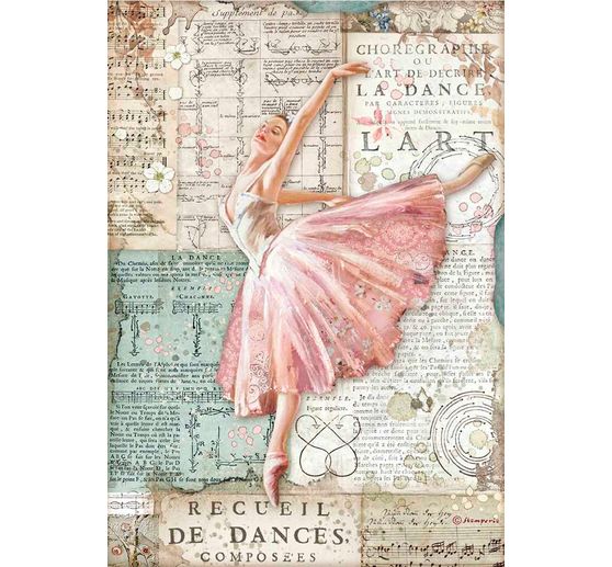 Soie de paille à motifs « Danseuse de ballet »