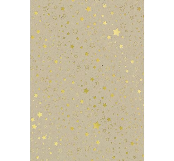 Bloc de papier cartonné « Étoiles » Or/Argent