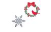 Gabarit d’estampe Sizzix Thinlits « Wreath & Snowflake »