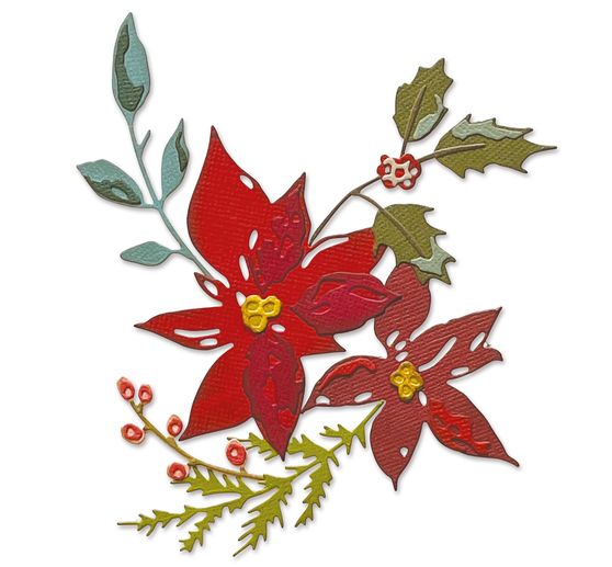 Gabarit d’estampe Sizzix Thinlits « Festive Bouquet by Tim Holtz »