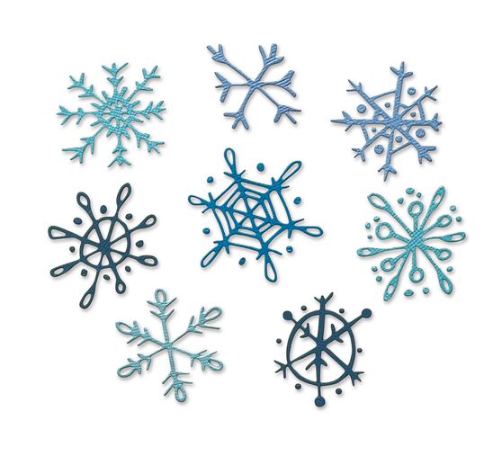 Gabarit d’estampe Sizzix Thinlits « Scribbly Snowflakes by Tim Holtz »