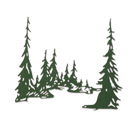 Gabarit d’estampe Sizzix Thinlits « Tall Pines by Tim Holtz »