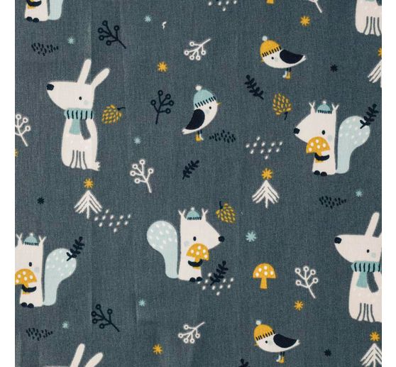 Tissu coton au mètre « Woody »