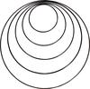 Anneaux en métal « Cercle », 10 - 30 cm, set de , Noir
