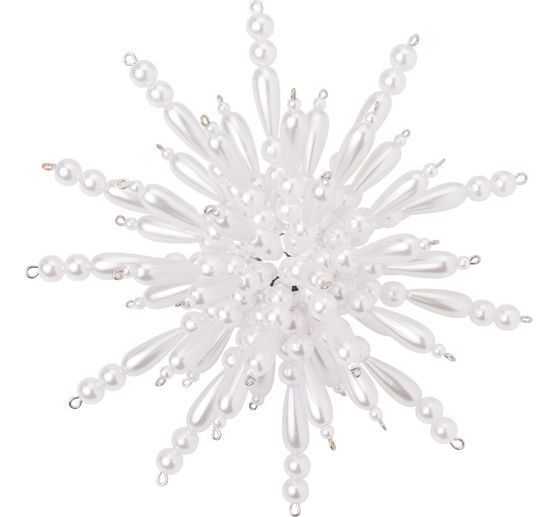 Set complet étoile en perles « White Snowflake »