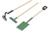 Outils de jardinage miniatures, set de 3, env. 9 cm