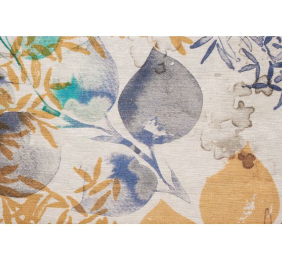 Tissu imprimé aspect lin au mètre « Gaia »