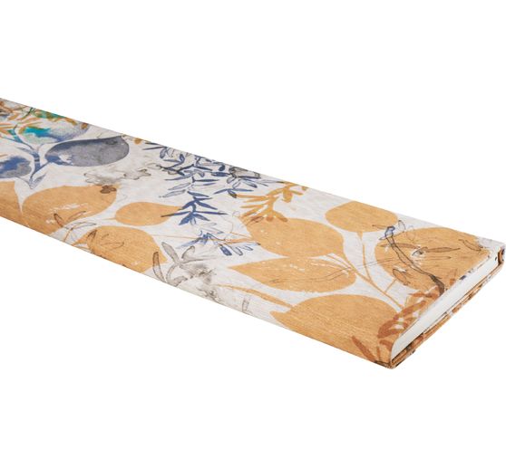 Tissu imprimé aspect lin au mètre « Gaia »