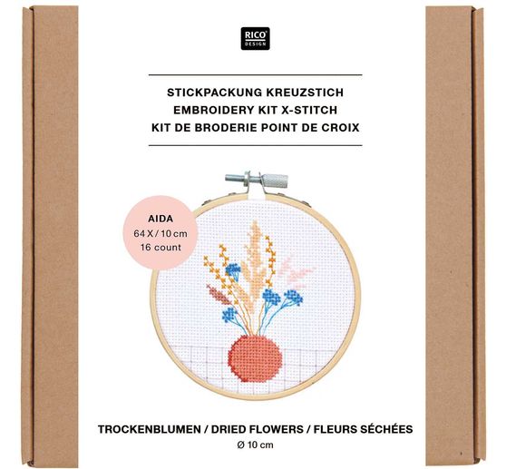 Kit de broderie Rico Design « Mini-kit fleurs séchées »