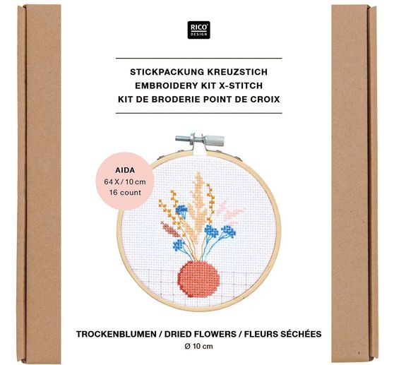 Kit de broderie Rico Design « Mini-kit fleurs séchées »
