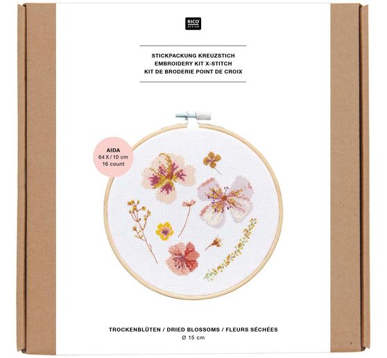 Kit de broderie Rico Design « Transformation fleurs séchées »