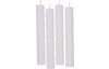 Bougies droites, blanches, lot de 4