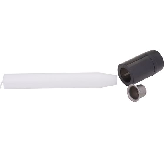 Candle sharpener with catch bowl