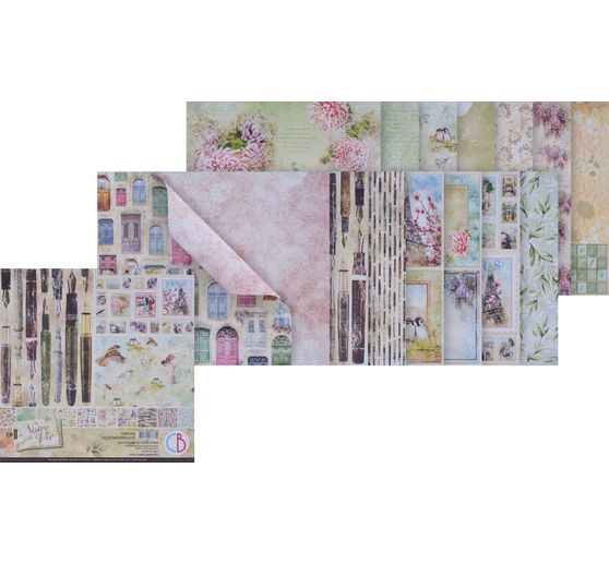 Papier scrapbooking « Notre vie », 8 feuilles, 30,5 x 30,5 cm