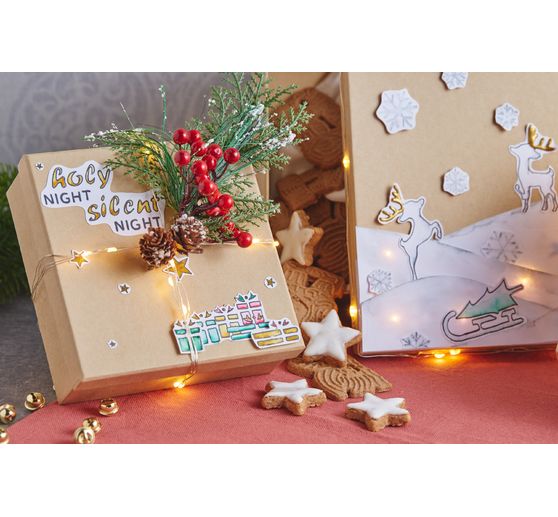 Set de pochoirs VBS « Joyeux Noël », 3 pc.