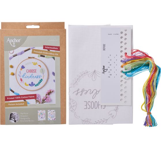 Kit de broderie Anchor Freestyle « Kindness - Ana Clara Bordou »