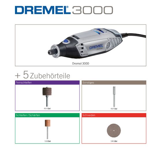 DREMEL 3000, incl. 5 accessories