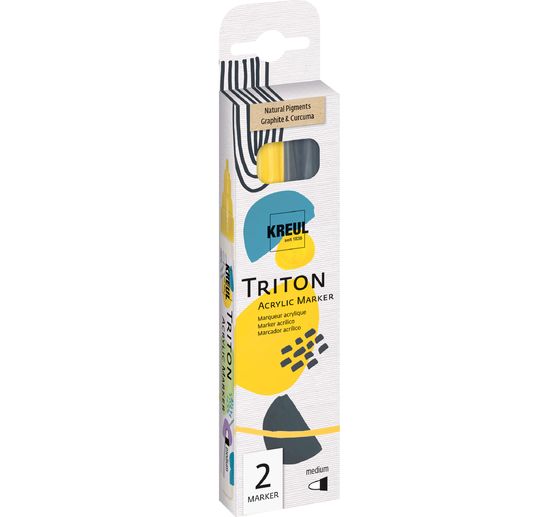 Triton Acrylic Marker medium KREUL « Natural Pigments », set de 2