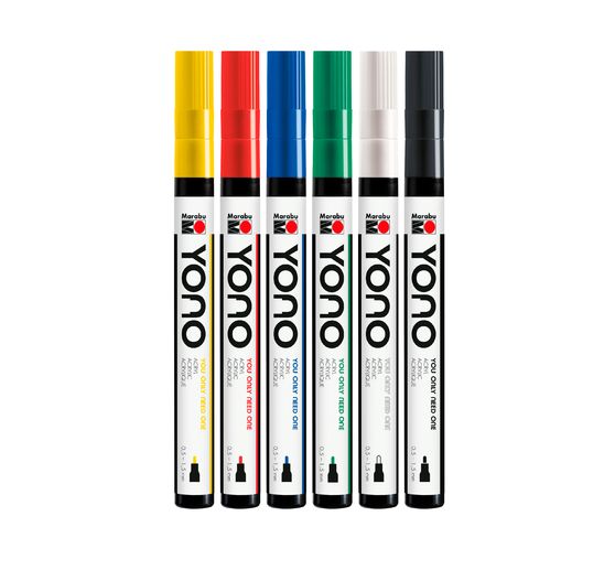 Set de marqueurs Marabu YONO « BASIC » 1,5 », 6 pc., 0,5 - 1,5 mm