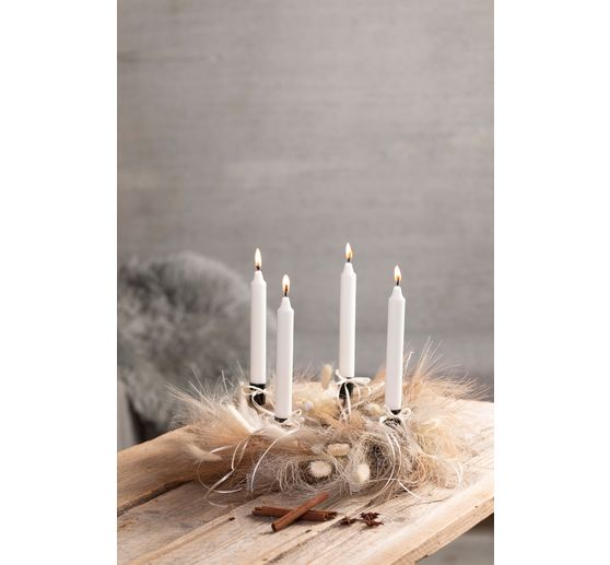 Candle holder with skewer for stick candles