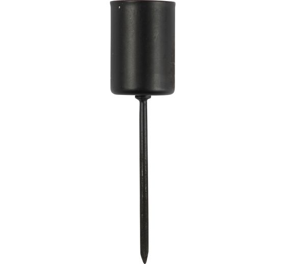 Candle holder with skewer for stick candles