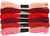 Set de fils à broder « Tons rouges », 6 pc.