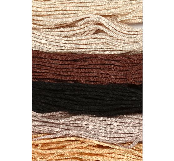 Set de fils à broder « Naturel », 6 pc.