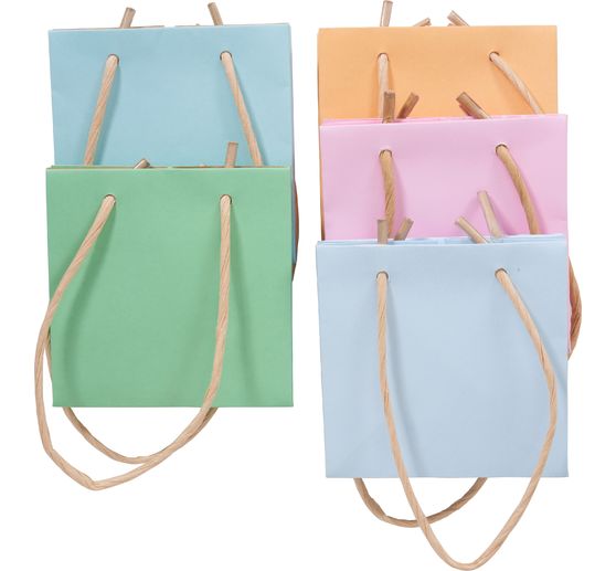 Sacs en papier VBS « Pastel », set de 5