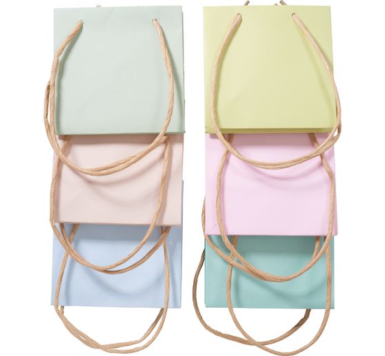 Sacs en papier VBS « Pastel », set de 6