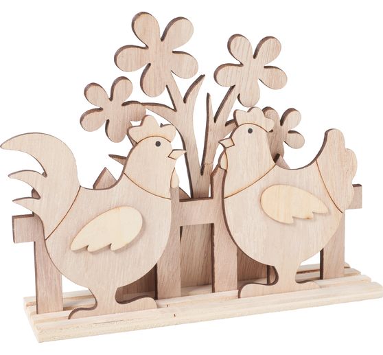 VBS Wooden building kit "Chickens and Flowers"