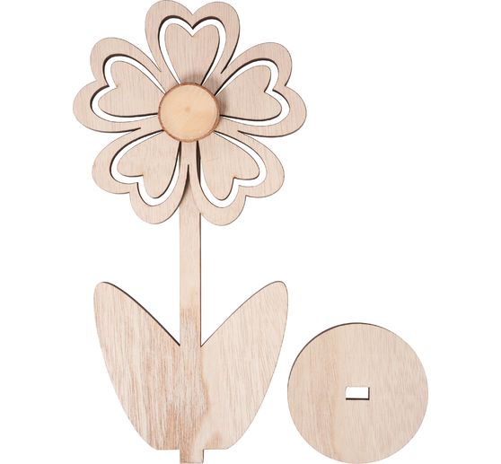 Fleur en bois VBS « Lola »