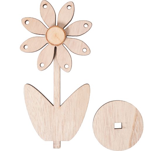 Fleurs en bois VBS, 2 pc.