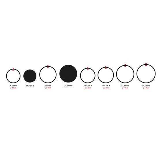 Wooden plates/rings set