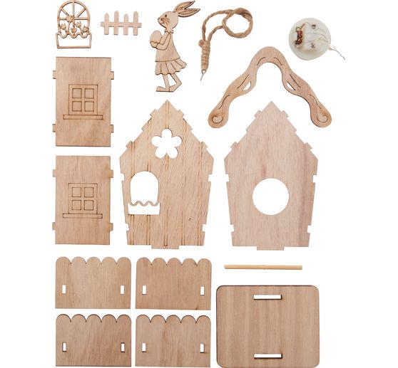 VBS Wooden building kit "Rabbit houses", with LED