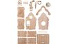 Kit de construction en bois VBS « Maisons de lapin », éclairage LED