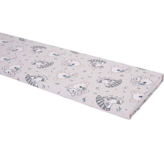 Tissu coton au mètre « Raton laveur Bruno », l 150 cm