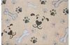 Motif fabric linen look "Dog paws and bones"