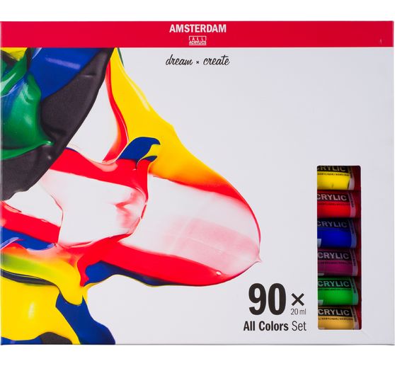 Set de peintures acryliques Talens AMSTERDAM « General Selection 90 »