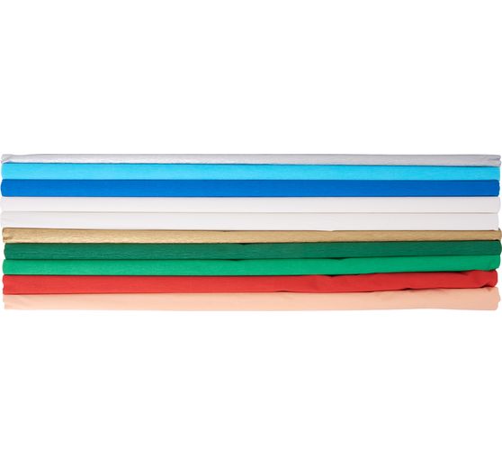 Assortiment de papier crépon « Noël », 10 rouleaux