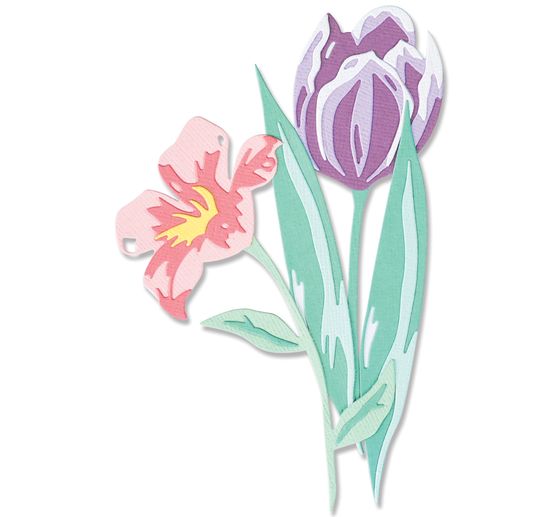 Gabarit d'estampe Sizzix Thinlits « Layered Spring Flowers »