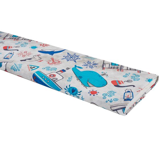 Tissu imprimé aspect lin au mètre « Maritim »
