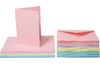 Mini-cartes doubles avec enveloppes assorties « Pastel », A7, 50 pc.