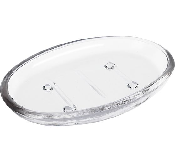 Porte-savon en verre transparent